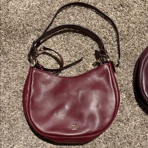 Coach Deep Red Leather Shoulder Bag. Make an offer!!!